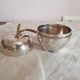 Vintage hollywood regency style apple shaped silver metal box