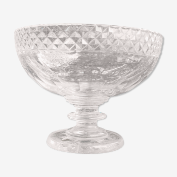 Coupe à fraises en cristal Baccarat pointes de diamant