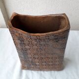 Brown ceramic vase