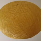 Atomic yellow spun fiberglass hanging lamp, early 1960