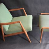 Danish teak armchair & stool, 1970