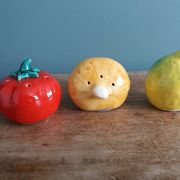 salière poivrier en barbotine tomate oignon citron