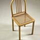 Chaise vintage en bois et cannage