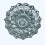 Chiseled glass ashtray