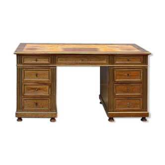 Louis XVI style coffered desk