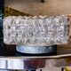Vintage square ceiling light or wall lamp molded glass art deco style