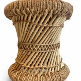 Bamboo and rope stool