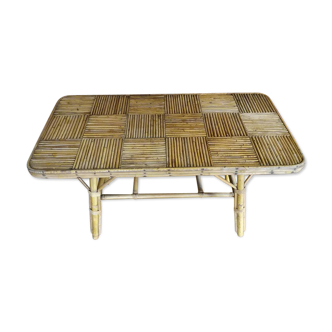 Table basse en rotin