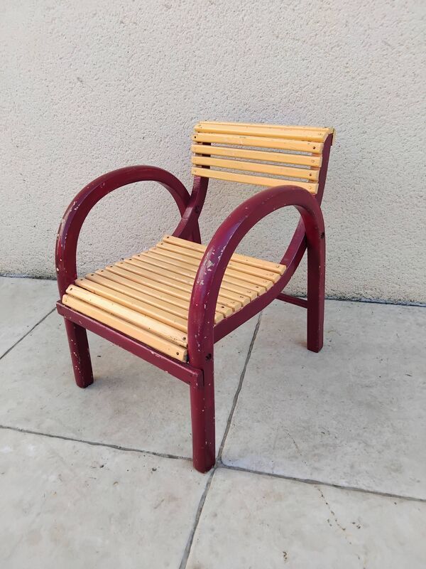 Chaise enfant baumann vintage