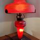 Champignon art-nouveau lamp signed schneider charles - foot and lampshade in glass paste