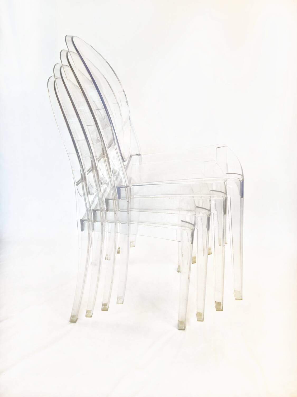 Lot de 4 chaises Ghost Victoria de Philippe Starck pour Kartell
