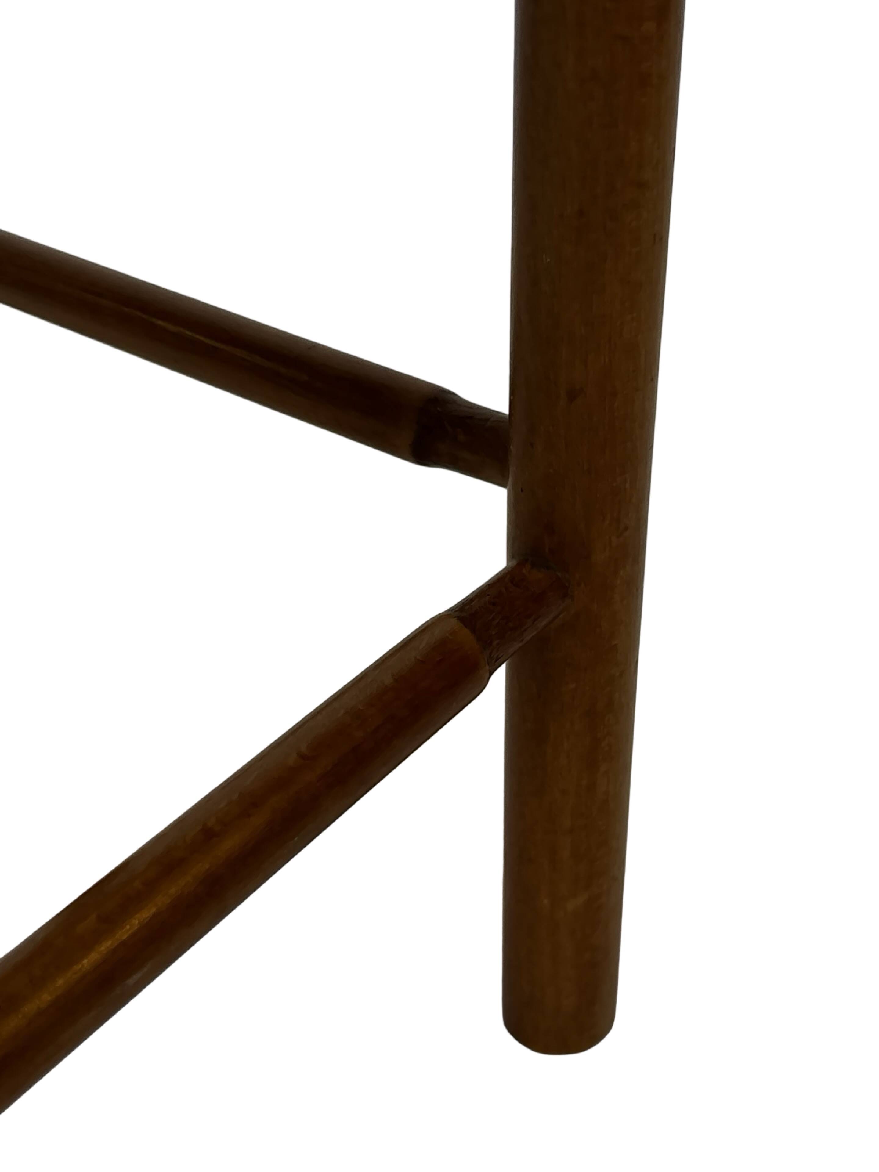 Vintage Stool Danish Papercord Rope small Stool Mid Century