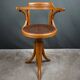 Swivel Chair for Children in Stained Beech, Thonet Style – Early 20th Century