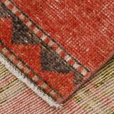 3x10 Rose Red Turkish Vintage Runner Rug,  80x309Cm SK 20304