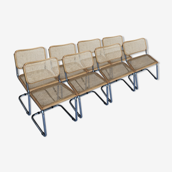 Set of 8 cesca chairs by Marcel Breuer