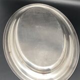Plat en métal argenté avec coupelles compartimentées en verre