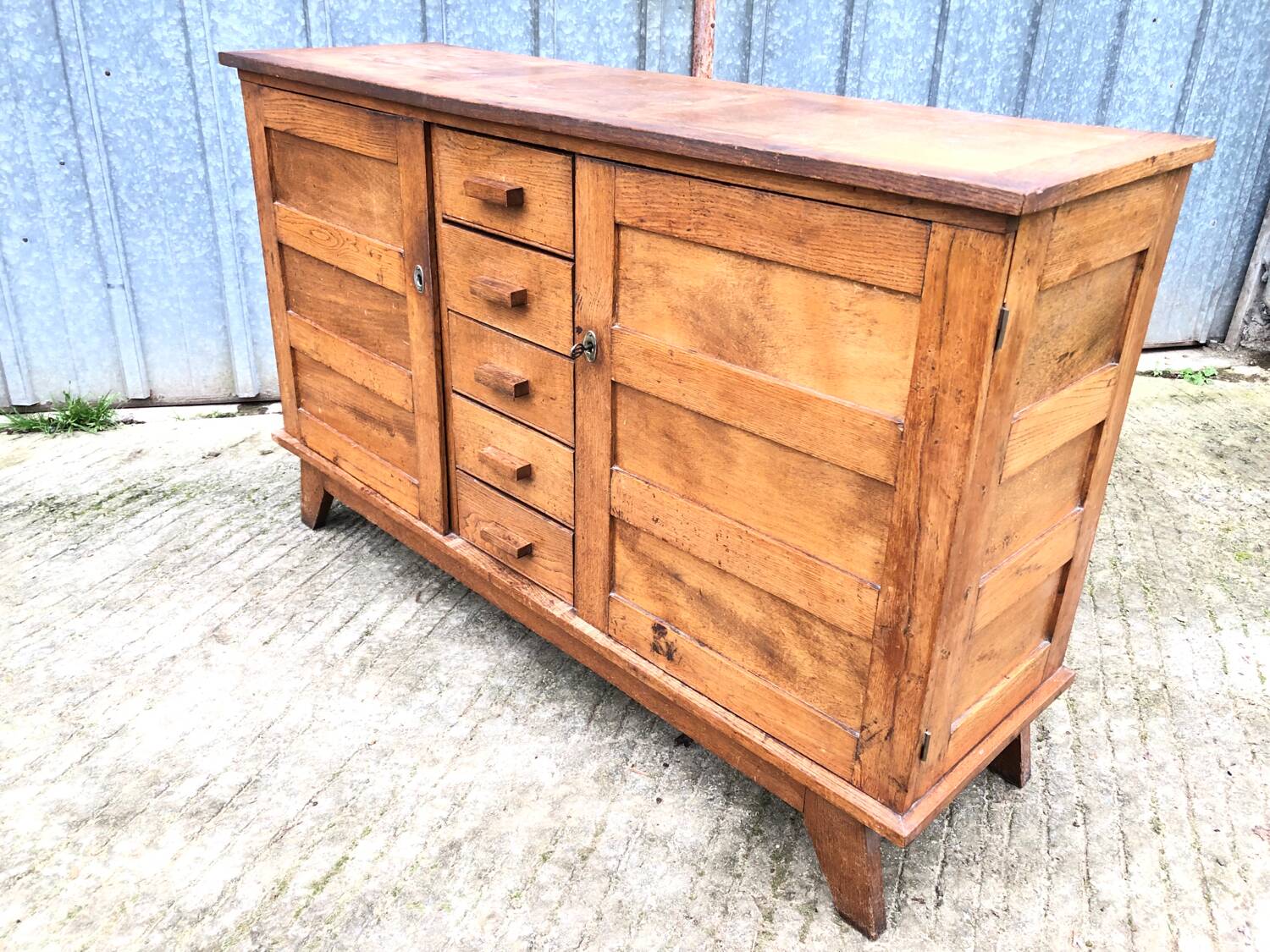 Vintage René Gabriel oak sideboard