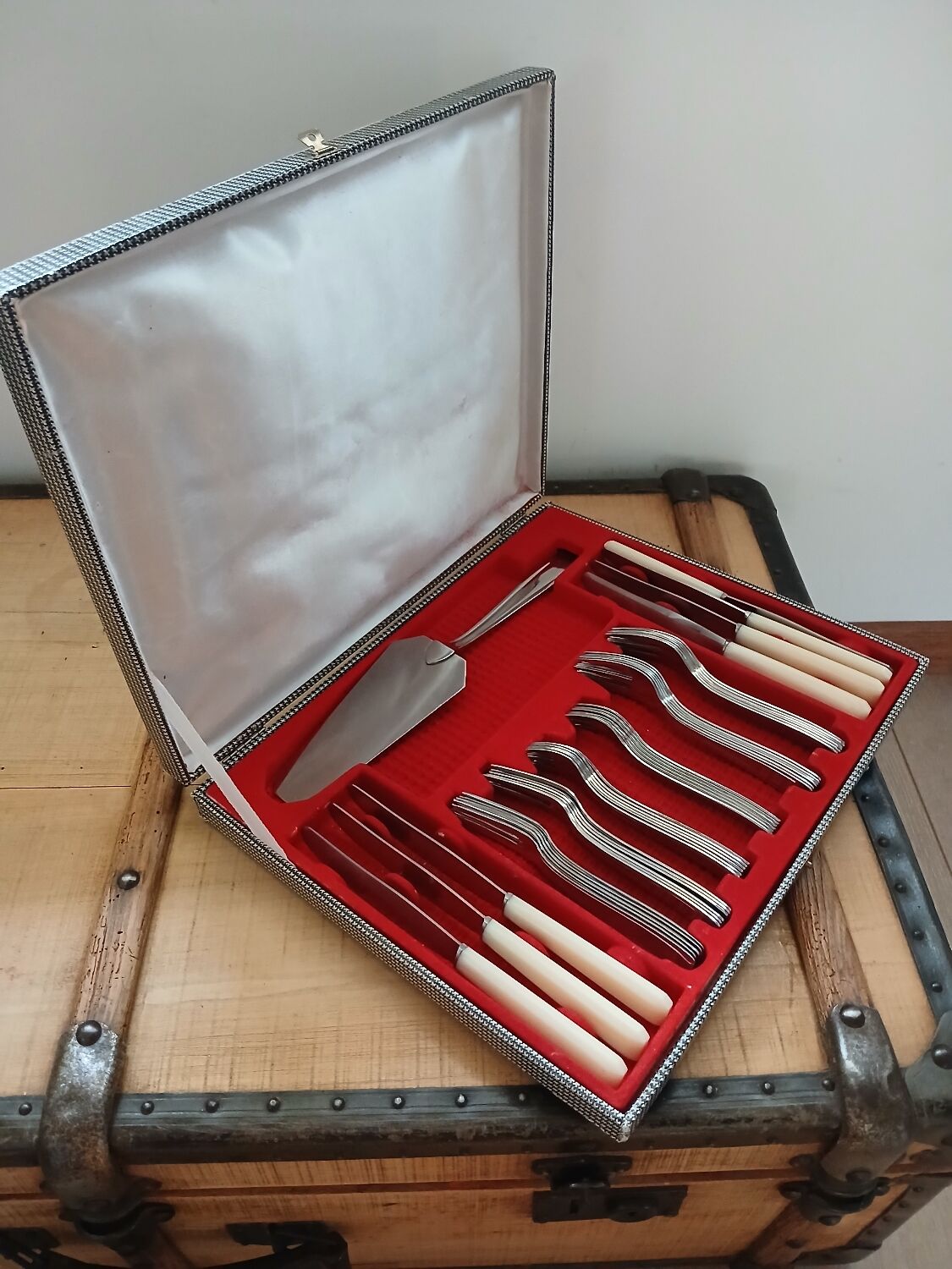 Antique cutlery box