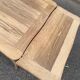 Small dining table, extendable Louis XV kitchen table, stripped oak.