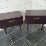 Pair of mahogany bedside tables