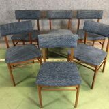 6 chairs in teak of the 70s