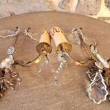 Gold wall light with tassel