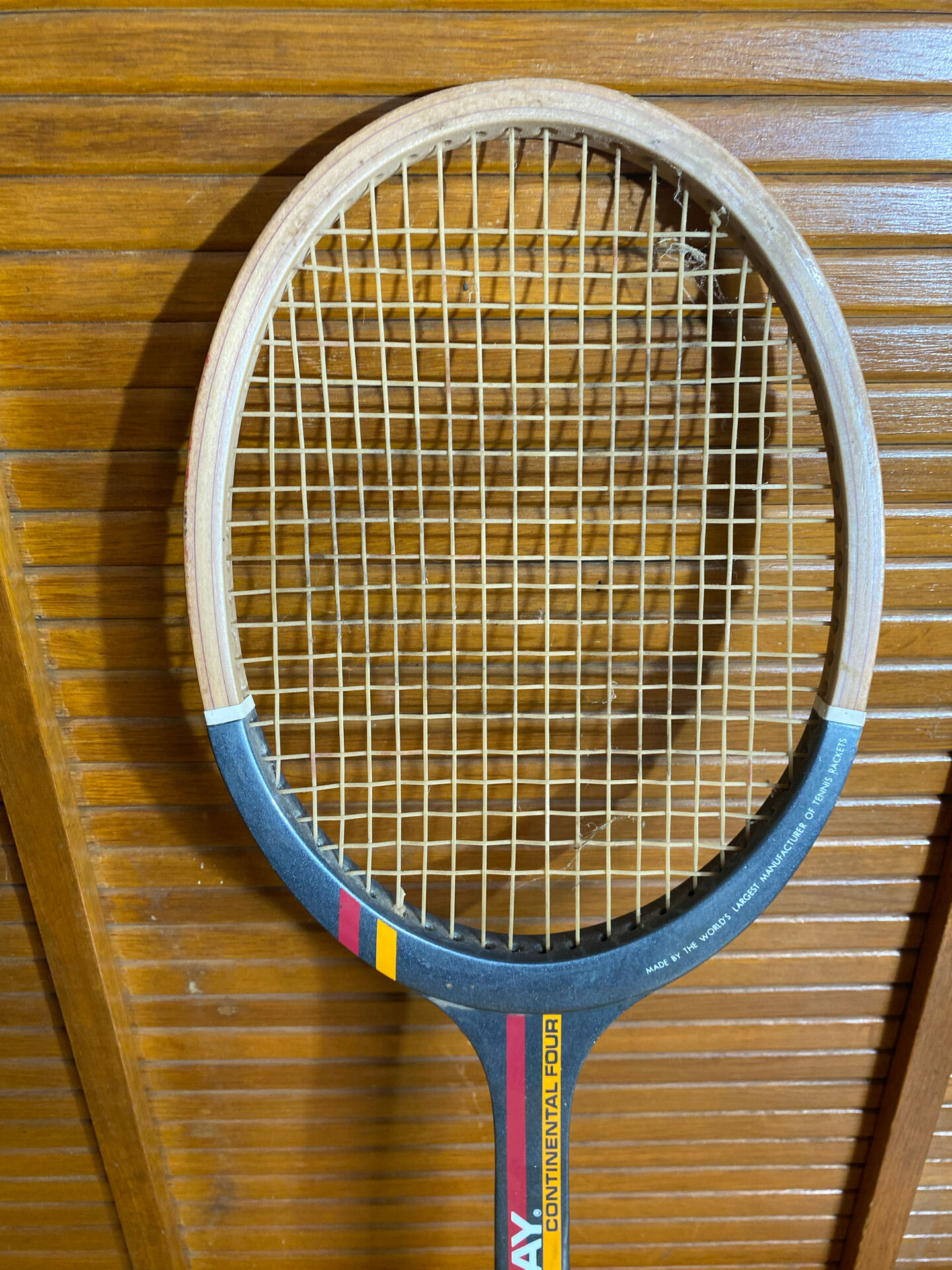 Vintage donnay continental four wooden tennis racket #e