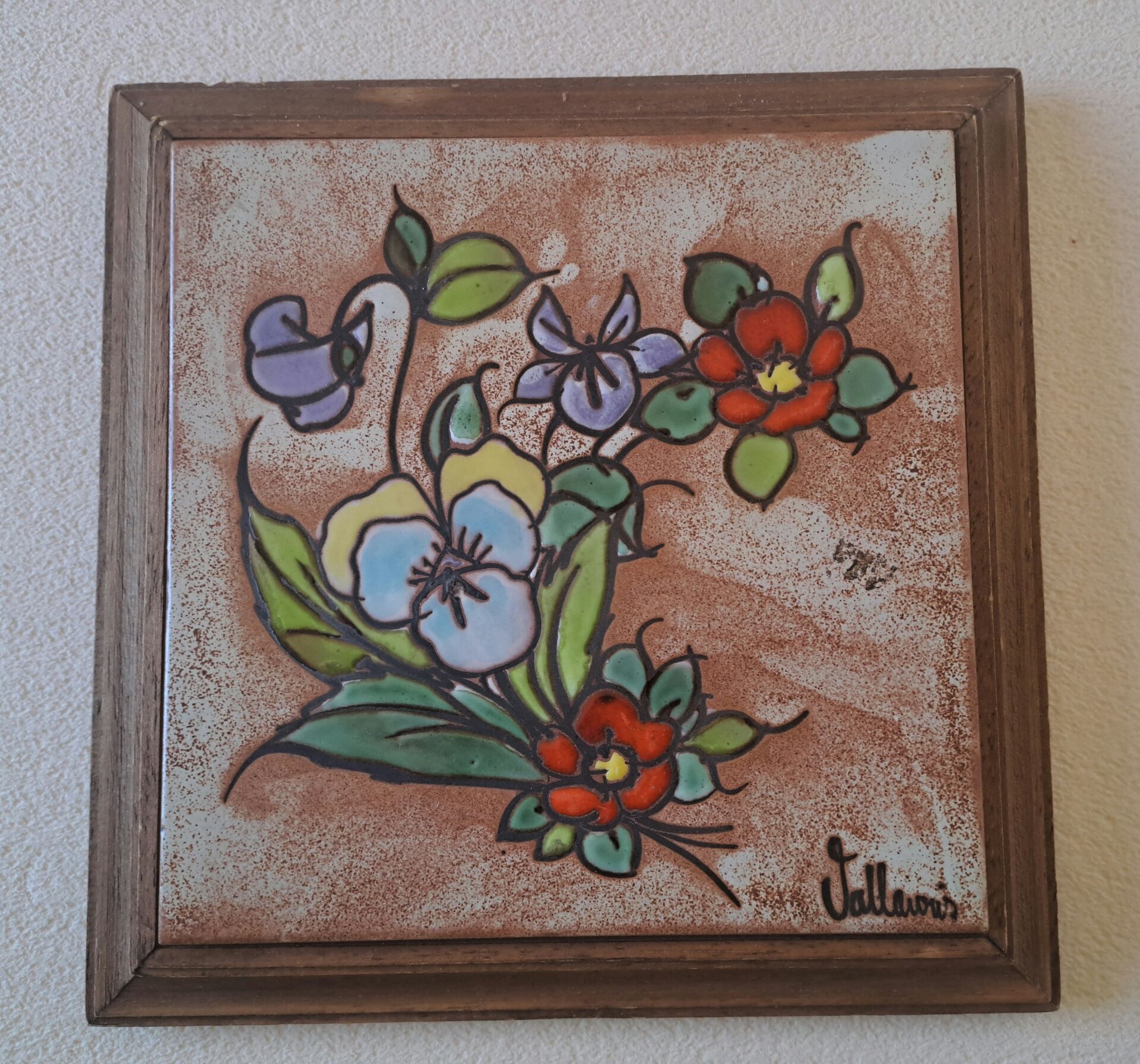 Ceramic tile trivet Vallauris