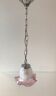 Luminaire vintage en verre fleurs
