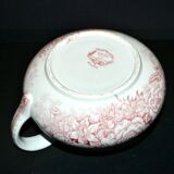 Pexonne earthenware vase/jug with a red floral rustic design