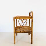 Table d'appoint en rotin, Italie années 60