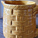 Digoin Sarreguemines pitcher numbered yellow slip
