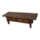 Table basse rustique en châtaignier de style campagnard espagnol du XIXe siècle