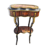 Small table gardener napoleon III - in marquetry - 19th century
