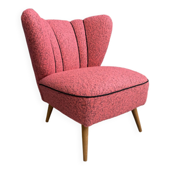 Fauteuil cocktail rose années 1950