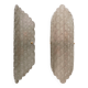 Pair of Smoked Murano Glass Wall Sconces with Textured Relief