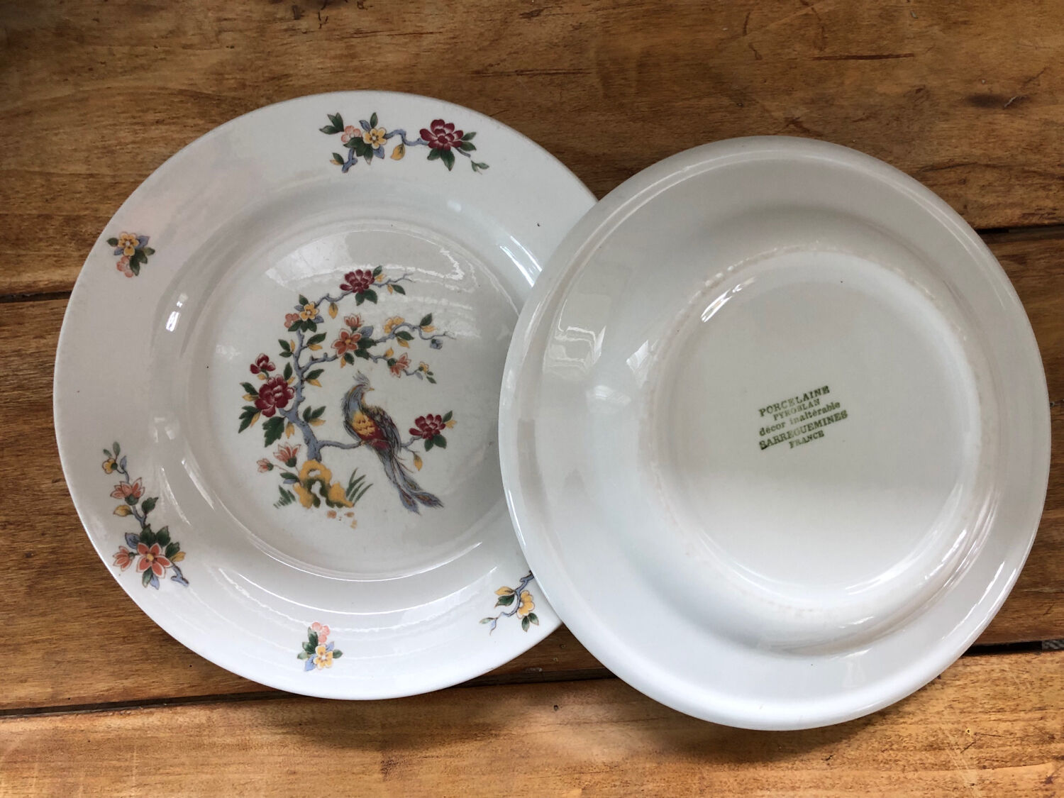 Porcelain dessert plates Sarreguemines