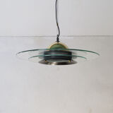 Glass and metal suspension lamp edition Massive Belgium