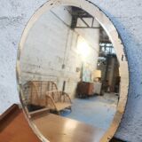 Oval beveled mirror