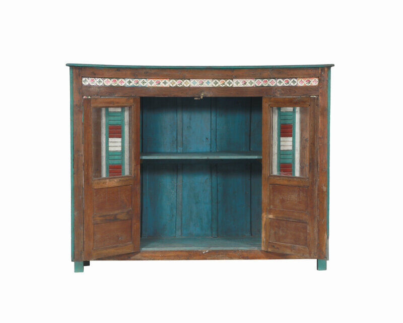 Sideboard cupboard patina old teak india 187x54x153cm