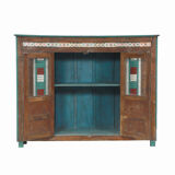 Sideboard cupboard patina old teak india 187x54x153cm