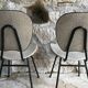 Set of 4 vintage chairs black tubular base 1950
