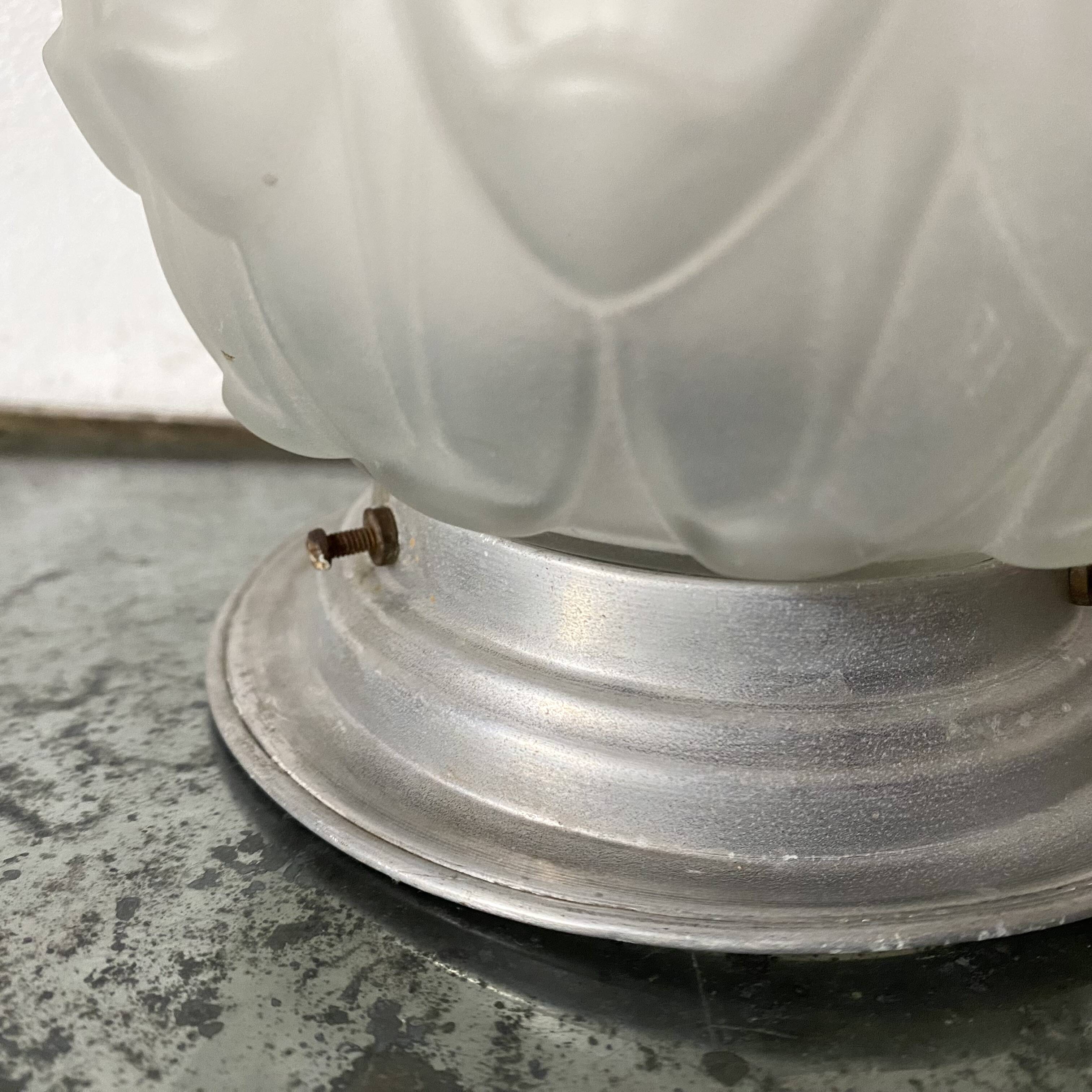 Art Deco frosted glass ball ceiling light