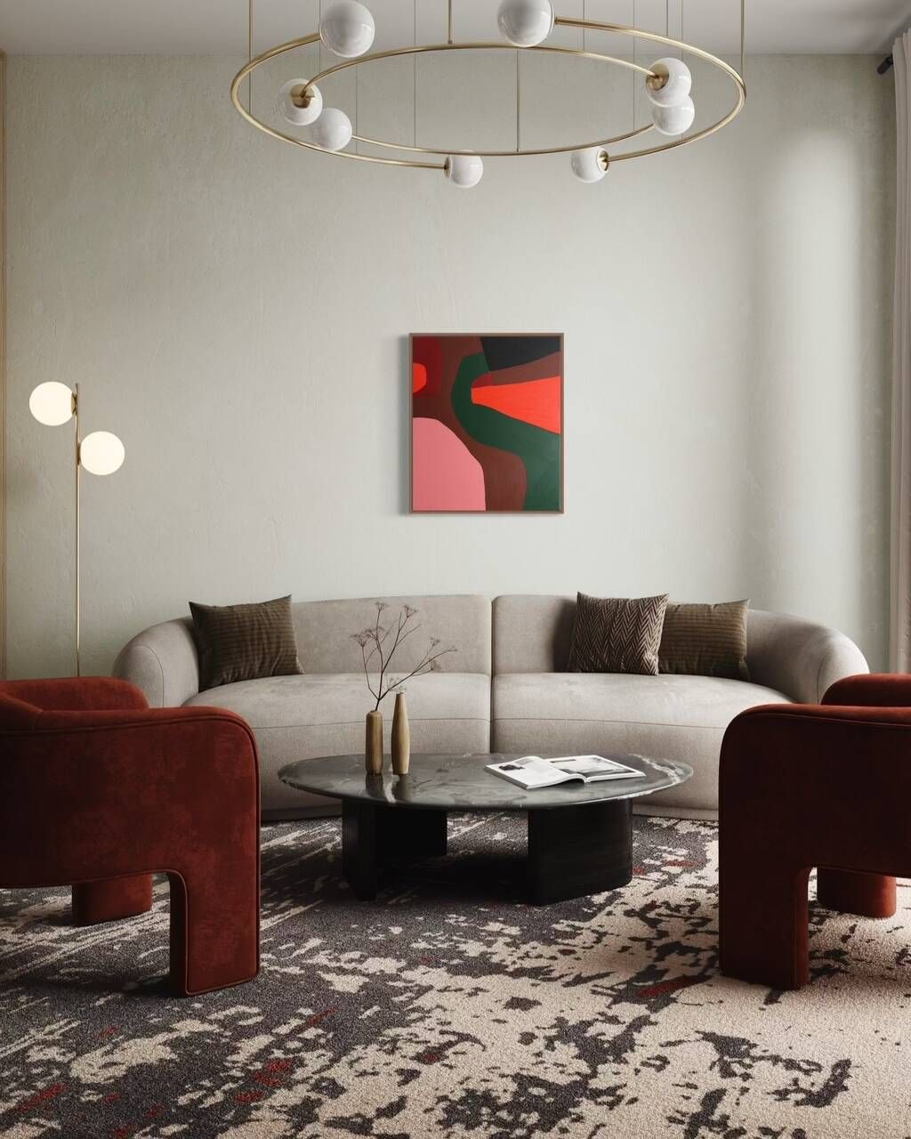 Abstract painting no. 4 on stretched canvas