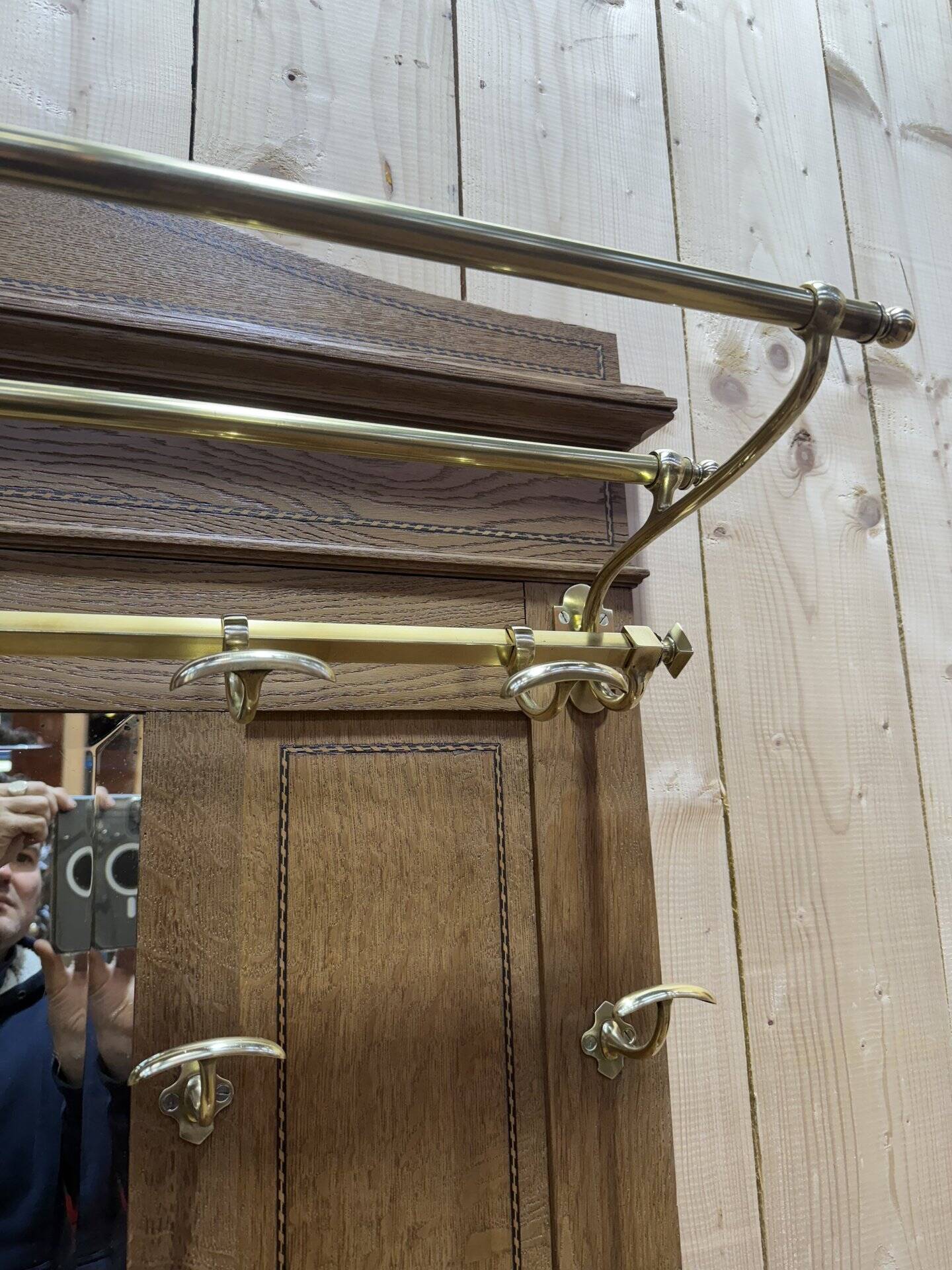 Coat rack - Solid oak wardrobe