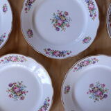 6 vintage floral plates Digoin & Sarreguemine