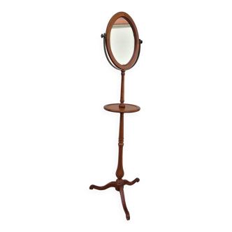 Barbière psyche mirror with tripod legs in cherry wood with system