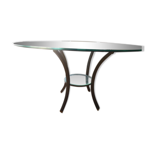 table en verre pierre