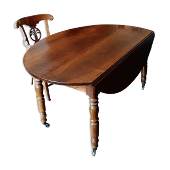 19th century oval dining room table with extensions