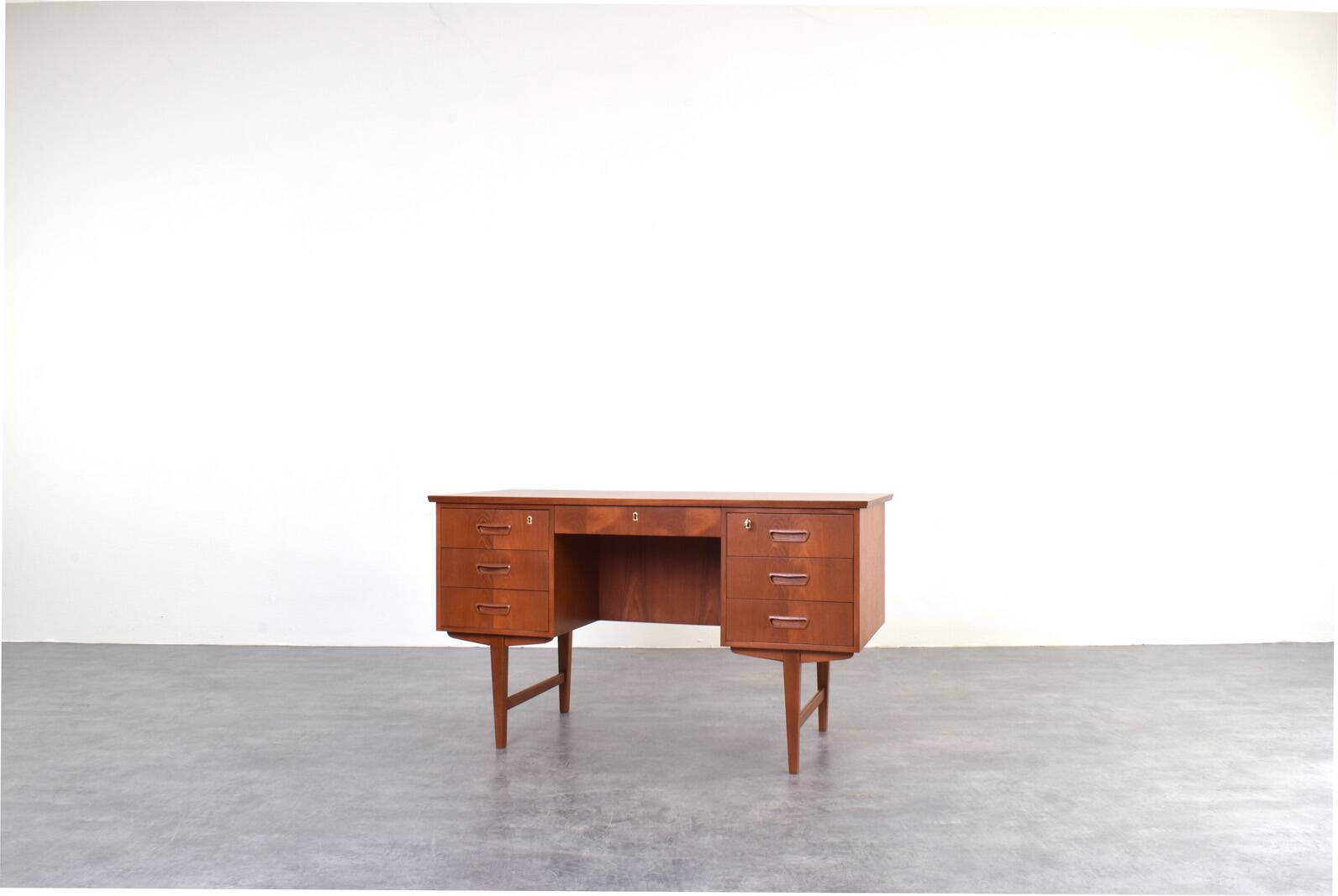 Mid-Century Modern Danish Teak Executive Desk, 1960s